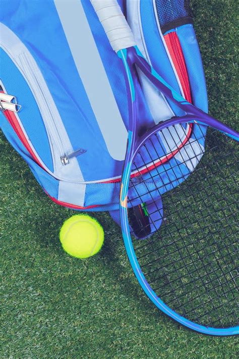 Tennis equipment stock image. Image of grass, sport, sneakers - 64631083