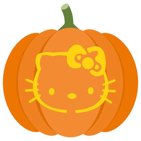 Hello Kitty Pumpkin Stencil | Free Printable Papercraft Templates