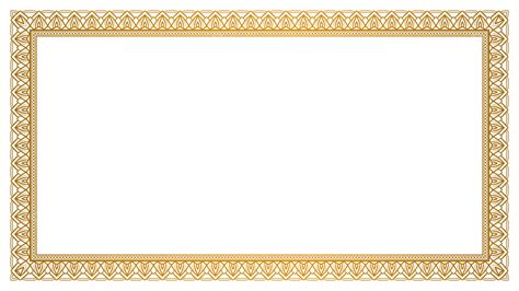 Luxury Golden Rectangle Certificate Border Pattern Line Photo Frame ...