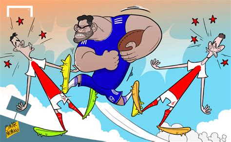 Omar Momani cartoons: Chelsea striker Diego Costa may have been more at home at the Rugby World ...