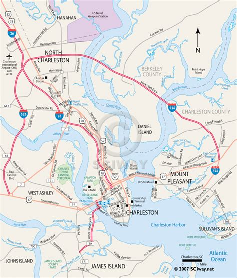 Charleston, South Carolina - Free Online Map