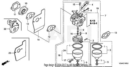 Honda Mower Engine Parts Diagram