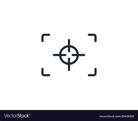 Focus target camera icon logo template design Vector Image