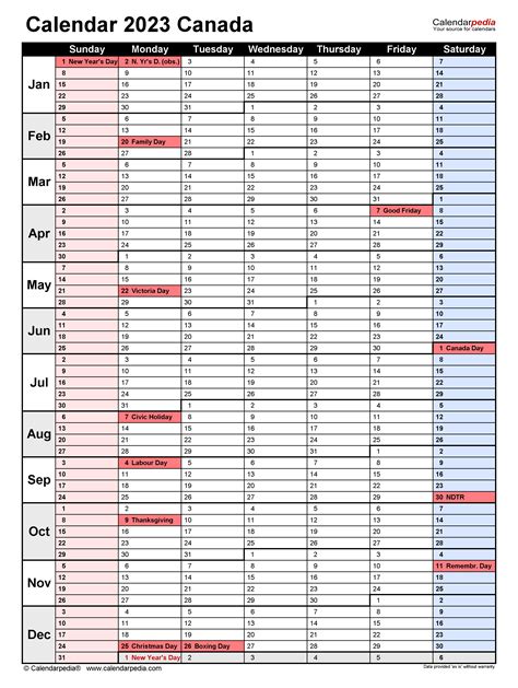 Canada Calendar For 2023 – Get Latest News 2023 Update