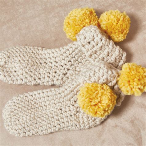 Pom Pom Slippers Crochet Pattern • Mermaids & Monkeys