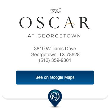 Map & Directions | Senior Living | The Oscar at Georgetown, TX