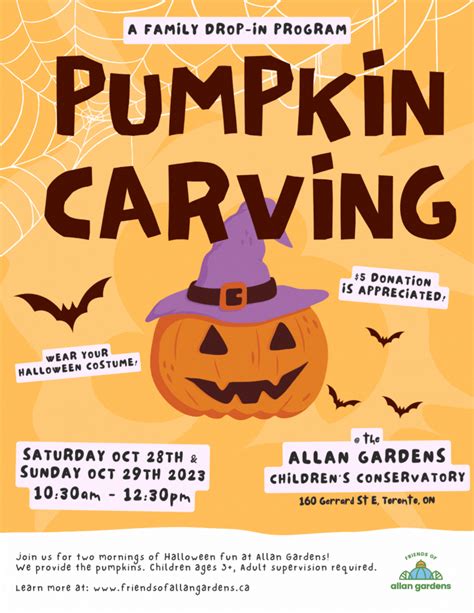 Pumpkin Carving - Two Days! — Friends of Allan Gardens