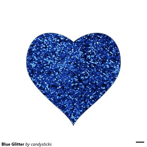 Blue Glitter Heart Sticker Heart Pictures, Heart Images, Crown ...