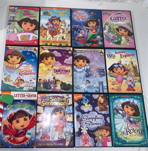 DORA THE EXPLORER Nickelodeon Nick Jr Diego DVD Movie Lot of 12 Cartoon ...