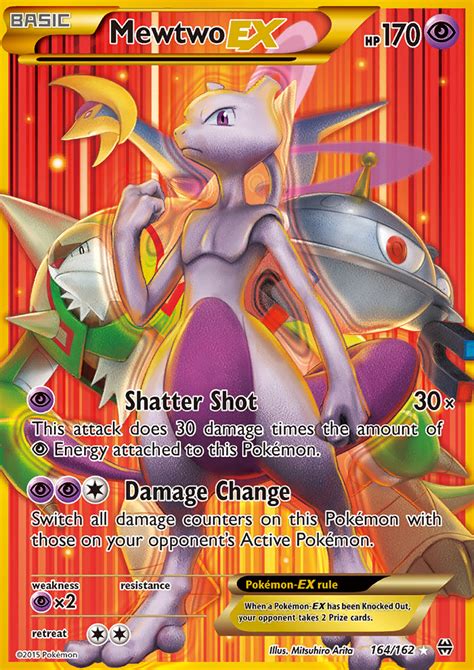 Mewtwo EX 164/162 XY Breakthrough Secret Rare Full Art Holo Pokemon Card MINT