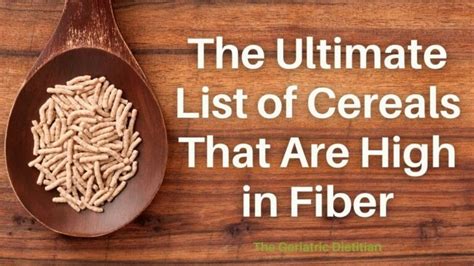 The Ultimate List of Cereals that are High in Fiber - The Geriatric Dietitian