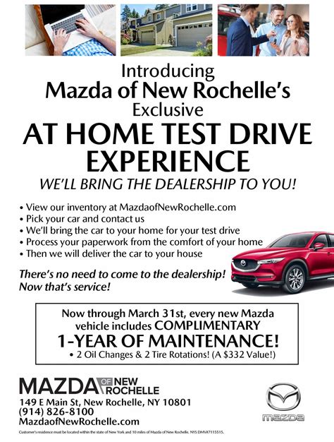 At Home Test Drives | Mazda of New Rochelle