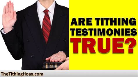 Tithing Testimonies Exposed – The Tithing Hoax