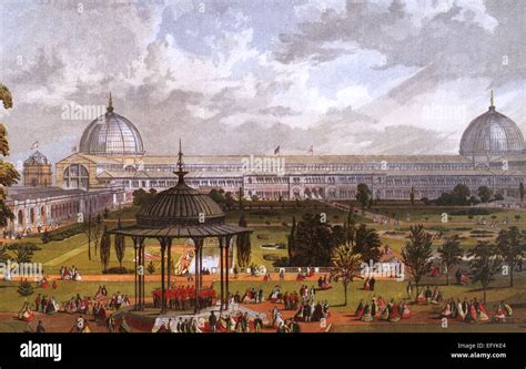 THE GREAT EXHIBITION OF 1851 in Hyde Park showing the Crystal Palace Stock Photo - Alamy