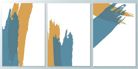 Premium Vector | Three paintings with different colors and the word art ...