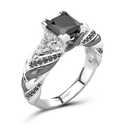 Princess Cut Black Wedding Rings - Wedding Rings Sets Ideas