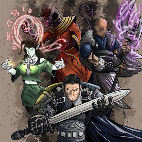 DnD Fan Art: Winters Edge Players by Raddosaurus on DeviantArt