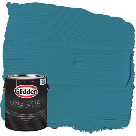 Glidden One Coat Interior Paint and Primer, Adventure / Blue, 1 Gallon, Eggshell - Walmart.com ...