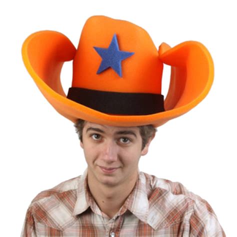 Super Size 50 Gallon Cowboy Hats - Orange (28"): ClownAntics.com