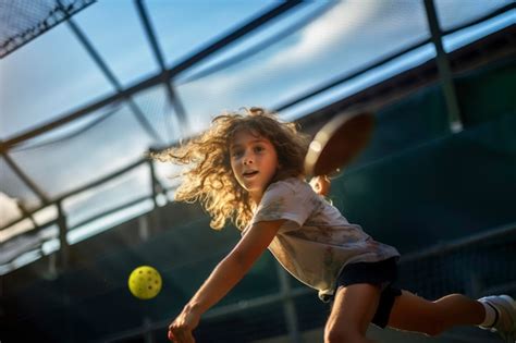 Premium Photo | Kids playing a game of pickle ball generative ai