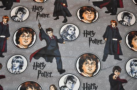 Rare 1/2 Yard of Harry Potter 100% Cotton Quilt Fabric by