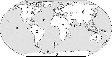 7 Continents Blank Map Pdf - Gambaran