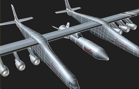 Stratolaunch Carrier Aircraft 3d Model