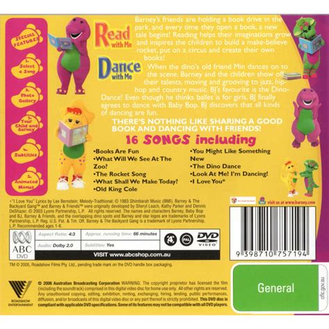 Barney Read With Me Dance With Me Dvd - read.iesanfelipe.edu.pe