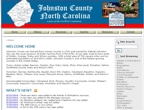 Johnston County New Website | NCGenWeb Project