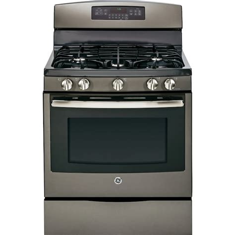 GE 5-Burner Freestanding 5.6-cu ft Convection Gas Range (Slate) (Common ...