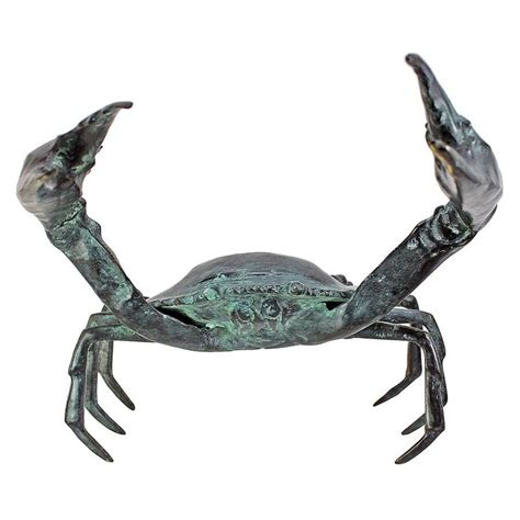 Large Bronze Crab Sculpture - Design Toscano