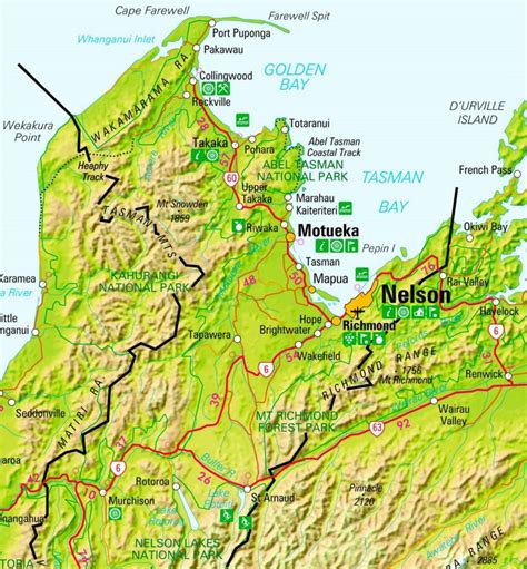 Nelson area map - Ontheworldmap.com