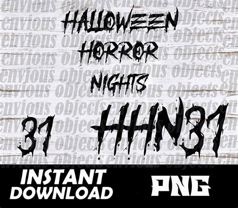 Halloween Horror Nights Halloween Horror Nights Png - Etsy