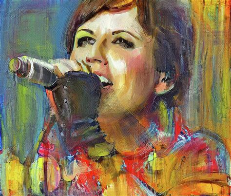 Dolores O Riordan tribute portrait 2 Digital Art by Yury Malkov | Pixels