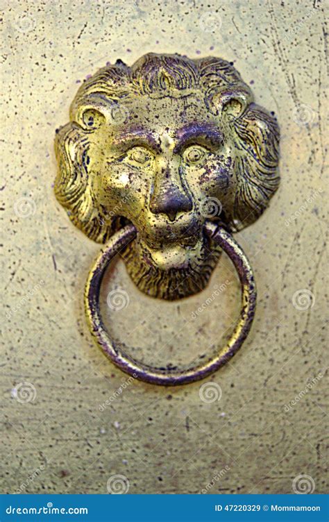 Antique Lion Door Knocker Royalty-Free Stock Photography | CartoonDealer.com #47220329