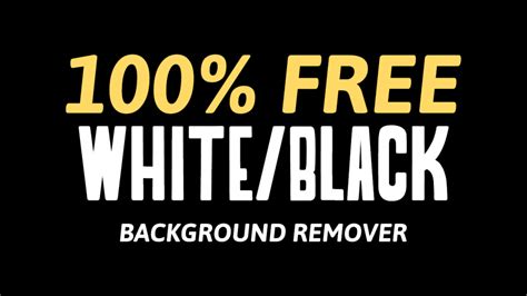 FREE Background Remover for White or Black Backgrounds - No Photoshop!