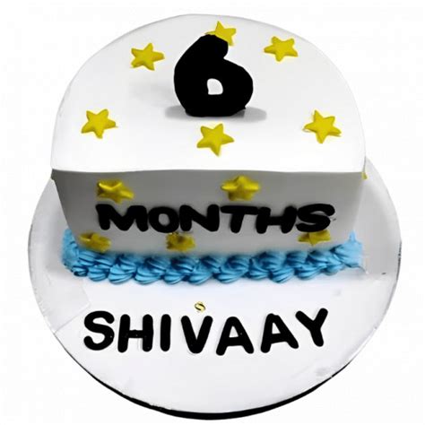 6 Months Birthday Cake | bakehoney.com