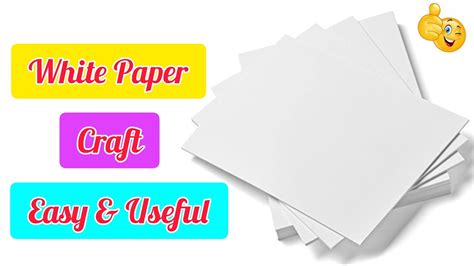 Easy & Useful White Paper Craft | White Paper Crafts Easy | White Paper ...