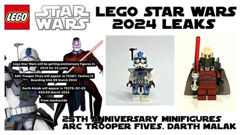 25th Anniversary Minifigures Arc Trooper Fives, Darth Malak | LEGO Star ...