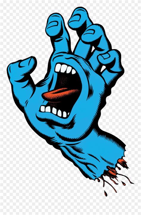 Screaming Hand - Santa Cruz Screaming Hand Logo Clipart (#1648450 ...