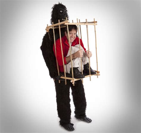 Man In Gorilla Cage Costume