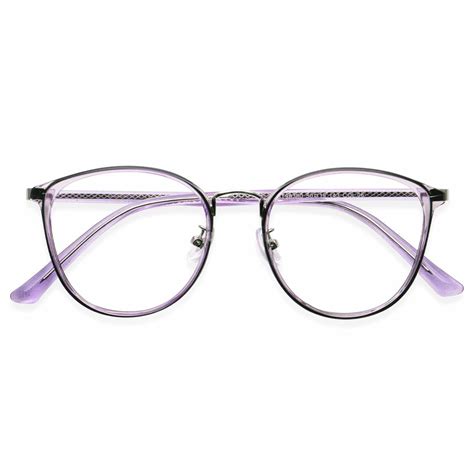 KBT98380 Round Purple Eyeglasses Frames | Leoptique