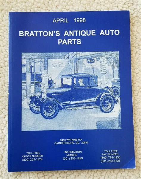 Bratton's Antique Auto Parts Catalogs 1997, 1998, 1999 | eBay