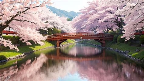 Premium AI Image | Beautiful scenery and bridges in japan