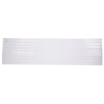 Tuftex PolyCarb 12-ft x 2.17-ft Corrugated Translucent White Polycarbonate Plastic Roof Panel in ...