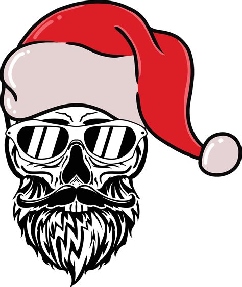 Santa skull vector mascot character 27013070 Vector Art at Vecteezy