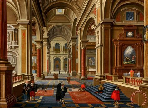 Esaias Van De Velde Interior of a Catholic Church painting - Interior of a Catholic Church print ...