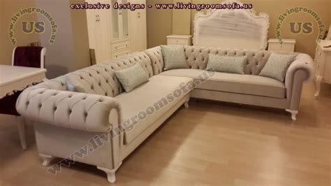 Modern Chesterfield Corner Sofa Leather Chesterfield Sofa - interior design