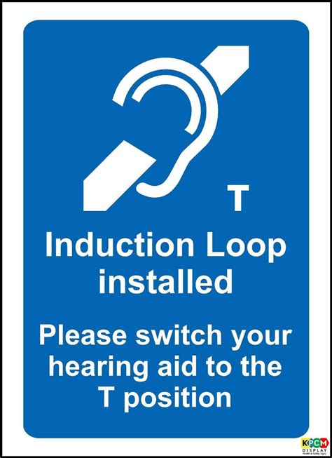 Induction Loop Installed Notice Sign - Self adhesive sticker 300mm x 200mm: Amazon.co.uk: Office ...