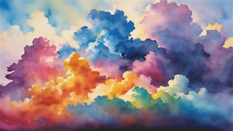 Watercolor Clouds Sky Art Free Stock Photo - Public Domain Pictures